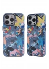 Mey İthalat®  iPhone 14 Pro Kılıf  Desenli Kapak -  Pembe - 1