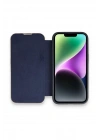Mey İthalat®  iPhone 14 Pro Kılıf Dolpin Kapaklı - Lacivert