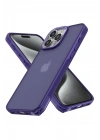 Mey İthalat®  iPhone 14 Pro Kılıf Elegant Kapak - Derin Mor