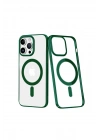 Mey İthalat®  iPhone 14 Pro Kılıf Element Magneticsafe Sert Kapak - Köknar Yeşili