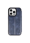 Mey İthalat®  iPhone 14 Pro Kılıf Flip Cover - Lacivert