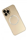 Mey İthalat®  iPhone 14 Pro Kılıf Jack Magneticsafe Lens Silikon - Gold
