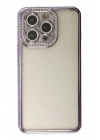 Mey İthalat®  iPhone 14 Pro Kılıf Joke Taşlı Silikon - Mor