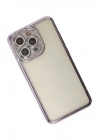Mey İthalat®  iPhone 14 Pro Kılıf Joke Taşlı Silikon - Mor