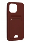 Mey İthalat®  iPhone 14 Pro Kılıf Kelvin Kartvizitli Silikon - Bordo
