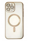 Mey İthalat®  iPhone 14 Pro Kılıf Kross Magneticsafe Kapak - Gold