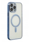 Mey İthalat®  iPhone 14 Pro Kılıf Magneticsafe Lazer Silikon - Sierra Blue