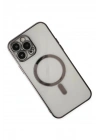 Mey İthalat®  iPhone 14 Pro Kılıf Magneticsafe Lazer Silikon - Siyah
