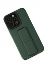 Mey İthalat®  iPhone 14 Pro Kılıf Mega Standlı Silikon - Yeşil