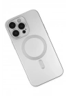 Mey İthalat®  iPhone 14 Pro Kılıf Moshi Lens Magneticsafe Silikon - Gümüş