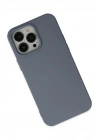 Mey İthalat®  iPhone 14 Pro Kılıf Nano içi Kadife Silikon - Gri
