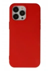 Mey İthalat®  iPhone 14 Pro Kılıf Nano içi Kadife Silikon - Kırmızı