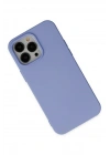 Mey İthalat®  iPhone 14 Pro Kılıf Nano içi Kadife Silikon - Lila
