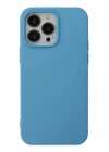 Mey İthalat®  iPhone 14 Pro Kılıf Nano içi Kadife Silikon - Mavi