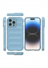 Mey İthalat®  iPhone 14 Pro Kılıf Optimum Silikon - Sky Blue