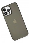 Mey İthalat®  iPhone 14 Pro Kılıf Pc Sert Şeffaf Kapak - Siyah