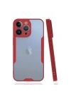 Mey İthalat®  iPhone 14 Pro Kılıf Platin Silikon - Kırmızı