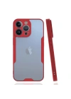 Mey İthalat®  iPhone 14 Pro Kılıf Platin Silikon - Kırmızı