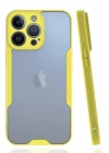 Mey İthalat®  iPhone 14 Pro Kılıf Platin Silikon - Sarı