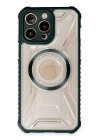 Mey İthalat®  iPhone 14 Pro Kılıf Prag Magneticsafe Kapak - Koyu Yeşil
