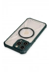 Mey İthalat®  iPhone 14 Pro Kılıf Prag Magneticsafe Kapak - Koyu Yeşil