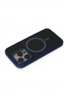 Mey İthalat®  iPhone 14 Pro Kılıf Rocky Magsafe Kapak - Lacivert