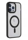 Mey İthalat®  iPhone 14 Pro Kılıf Room Magneticsafe Silikon - Siyah