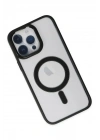Mey İthalat®  iPhone 14 Pro Kılıf Room Magneticsafe Silikon - Siyah