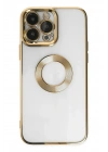 Mey İthalat®  iPhone 14 Pro Kılıf Slot Silikon - Gold