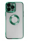 Mey İthalat®  iPhone 14 Pro Kılıf Slot Silikon - Köknar Yeşili