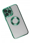 Mey İthalat®  iPhone 14 Pro Kılıf Slot Silikon - Köknar Yeşili