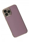 Mey İthalat®  iPhone 14 Pro Kılıf Volet Silikon - Mor