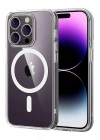 Mey İthalat®   iPhone 14 Pro Max Combo Sert Şeffaf Magsafe Kapak - Şeffaf