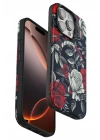 Mey İthalat®  iPhone 14 Pro Max Flower Series Magsafe Kapak - Siyah