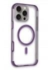 Mey İthalat®  iPhone 14 Pro Max Hilton Magsafe Kapak - Derin Mor