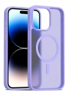 Mey İthalat®   iPhone 14 Pro Max Jota Magsafe Kapak - Lila