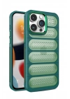 Mey İthalat®  iPhone 14 Pro Max Kılıf Airmax Silikon Kapak - Koyu Yeşil