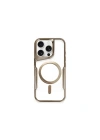 Mey İthalat®  iPhone 14 Pro Max Kılıf Boyi Magsafe Silikon Kapak - Kahverengi
