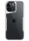 Mey İthalat®  iPhone 14 Pro Max Kılıf Boyi Silikon Kapak - Gümüş