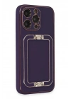 Mey İthalat®  iPhone 14 Pro Max Kılıf Coco Elit Kapak - Derin Mor
