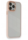 Mey İthalat®  iPhone 14 Pro Max Kılıf Dora Kapak - Pudra