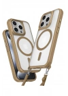 Mey İthalat®  iPhone 14 Pro Max Kılıf Enka Magsafe Silikon Kılıf - Desert