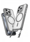 Mey İthalat®  iPhone 14 Pro Max Kılıf Enka Magsafe Silikon Kılıf - Titan Gri