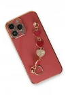 Mey İthalat®  iPhone 14 Pro Max Kılıf Esila Silikon - Kırmızı