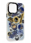 Mey İthalat®  iPhone 14 Pro Max Kılıf Estoril Desenli Kapak - Estoril - 13
