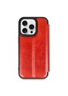 Mey İthalat®  iPhone 14 Pro Max Kılıf Flip Cover - Kırmızı