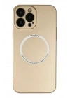 Mey İthalat®  iPhone 14 Pro Max Kılıf Jack Magneticsafe Lens Silikon - Gold