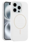 Mey İthalat®   iPhone 14 Pro Max Kılıf Jully Magsafe Kapak - Beyaz