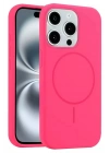 Mey İthalat®  iPhone 14 Pro Max Kılıf Jully Magsafe Kapak - Pembe