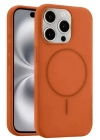Mey İthalat®   iPhone 14 Pro Max Kılıf Jully Magsafe Kapak - Turuncu